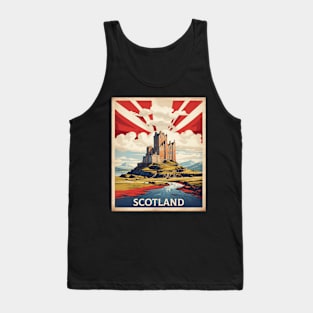 Scotland England Vintage Travel Tourism Poster Tank Top